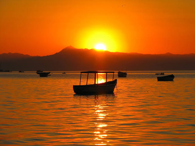 Sunset over Lake Malawi